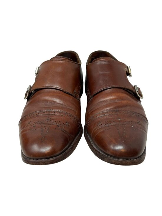 Allen Edmonds St. John\'s Brown Leather Double Monk Strap Dress Shoes Mens 10.5 E main image 13